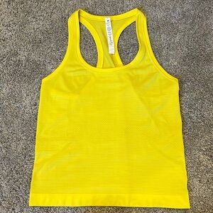 Yellow lululemon tank top